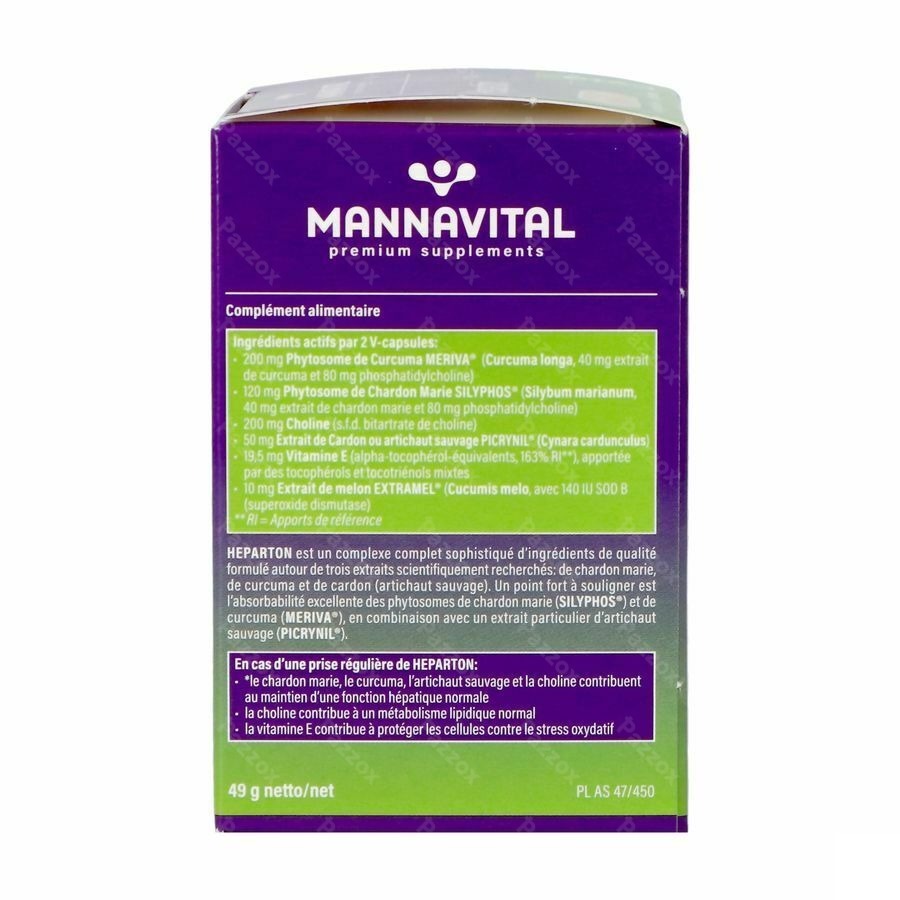 Mannavital Heparton V-caps 60