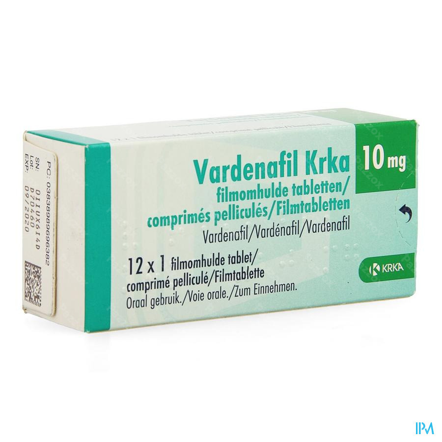 Vardenafil Krka 10mg Filmomh Tabl 12 X 10mg