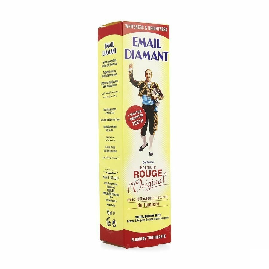 Email Diamant Dentirice Formule Rouge 75ml - Pazzox