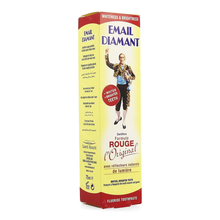 Email Diamant Dentirice Formule Rouge 75ml - Pazzox