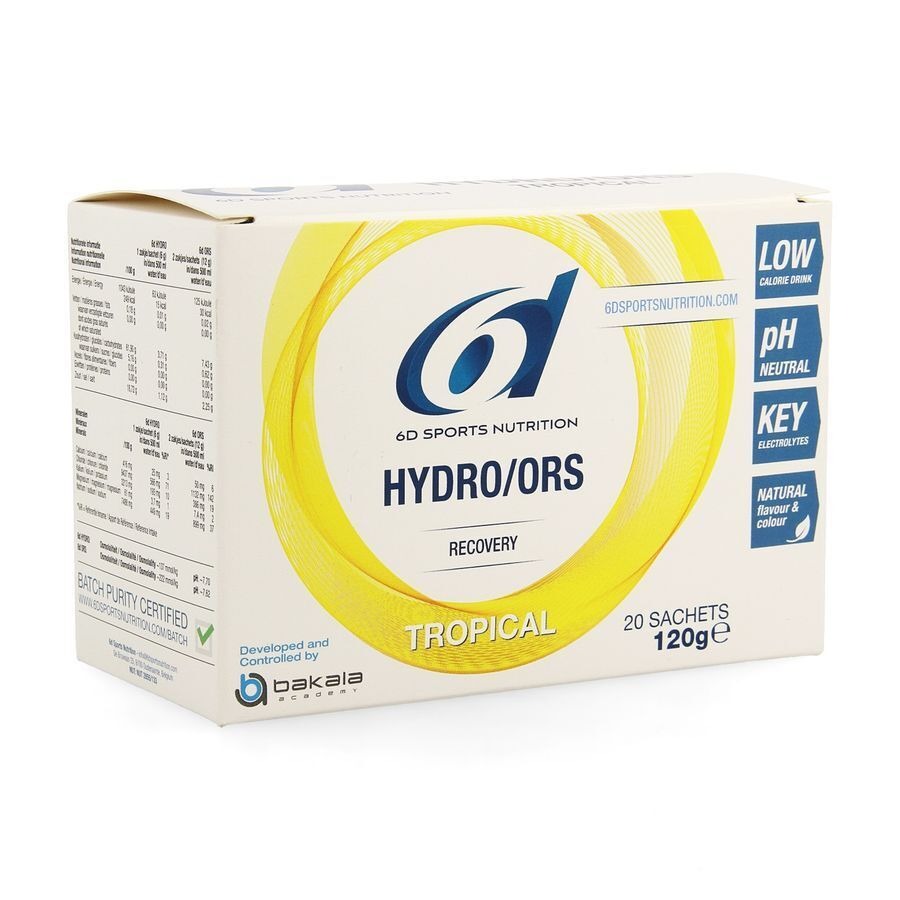 6d Sports Nutrition Hydro ORS Tropical 20 zakjes