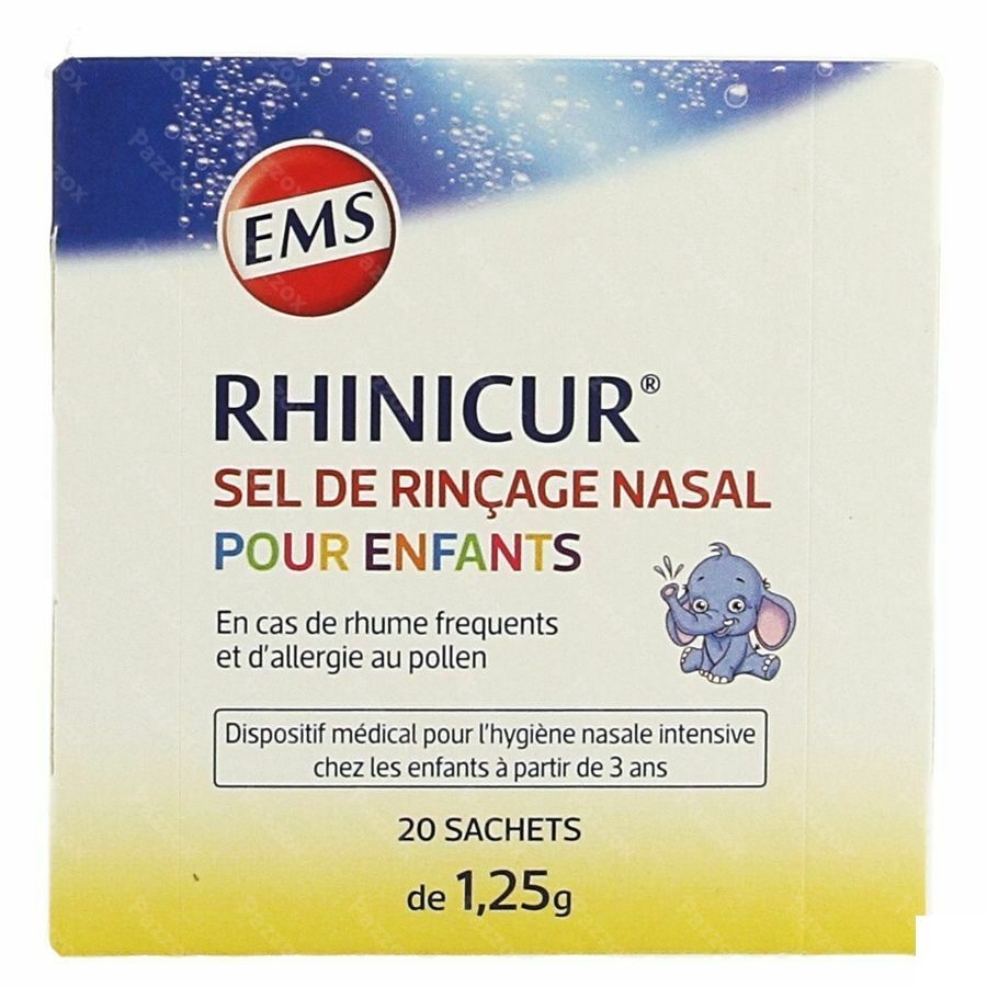 Rhinicur Sel Rincage Nasale Enfants Sach. 20x1,25g