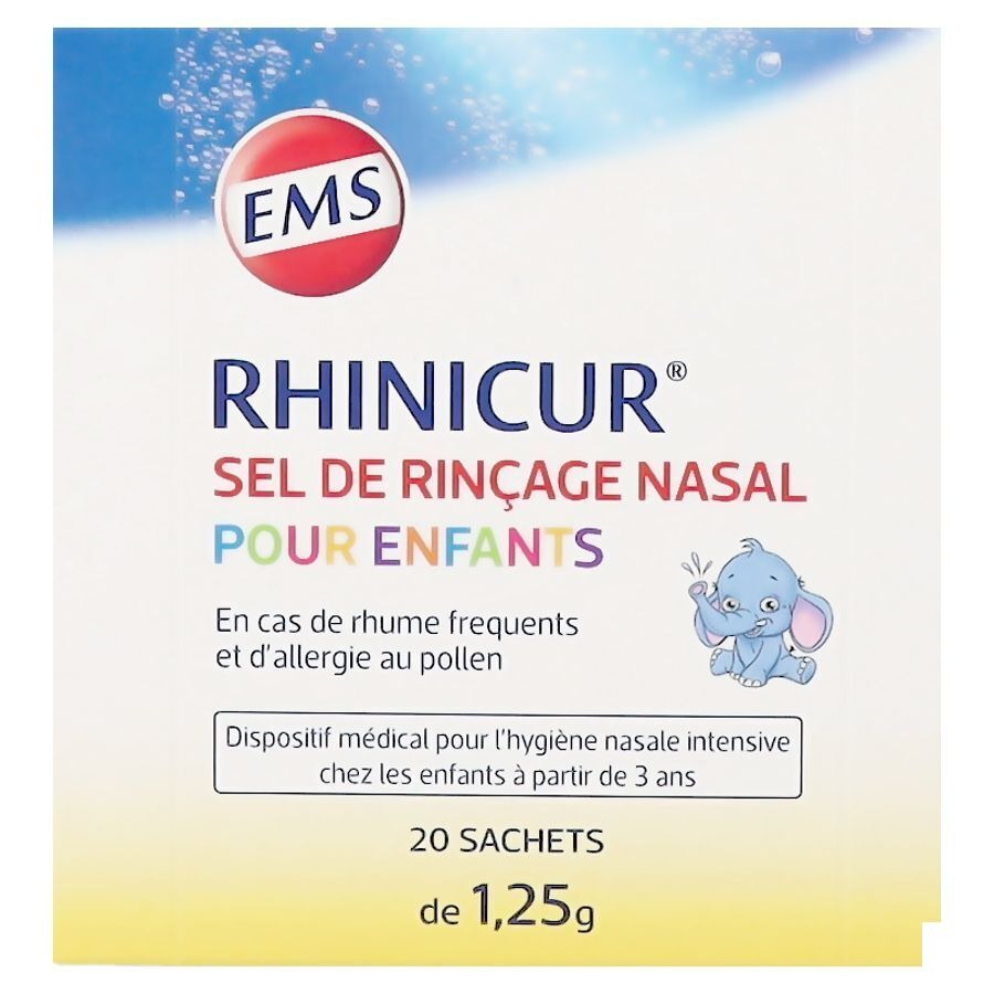 Rhinicur Sel Rincage Nasale Enfants Sach. 20x1,25g