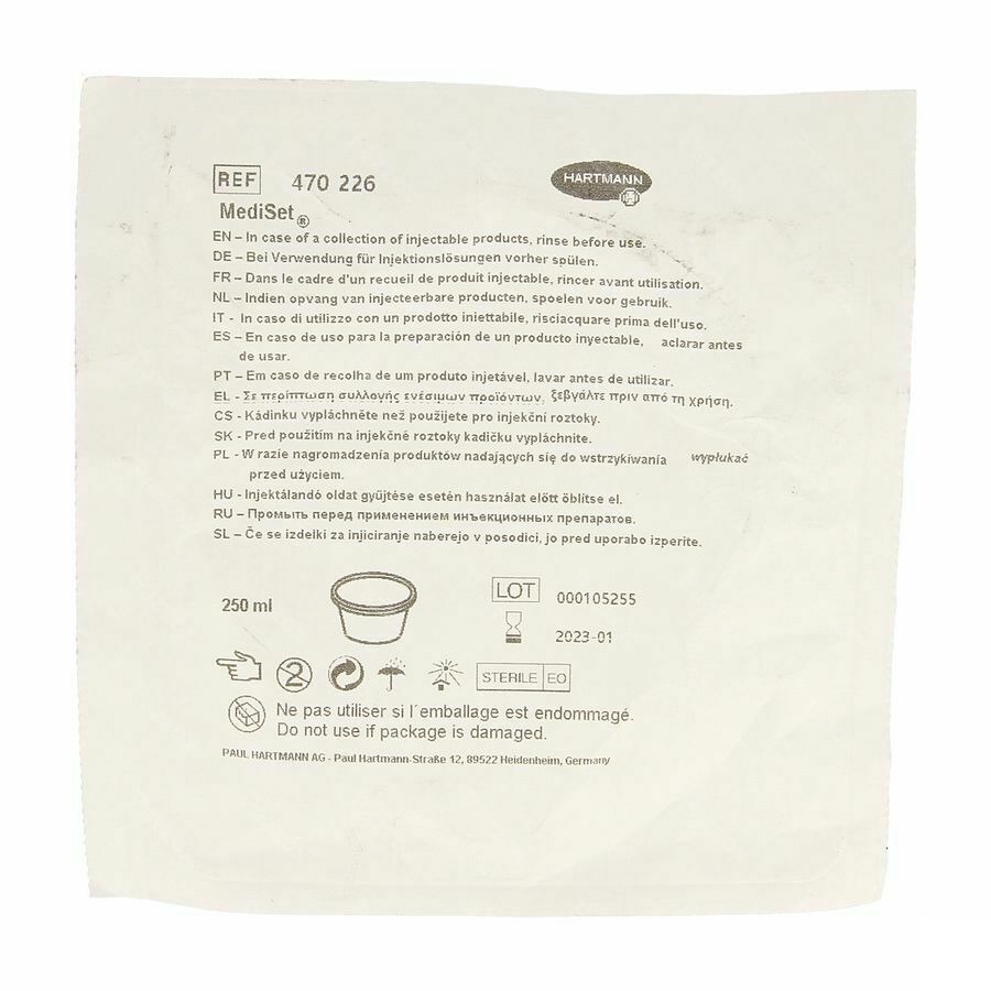 Potje 250ml 1 P/s