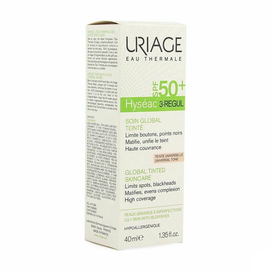 Uriage Hyseac 3-regul Getinte Verzorging F50+ 40 Ml