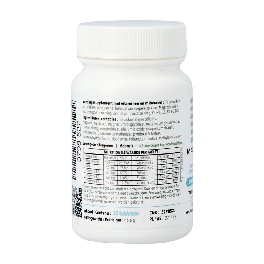 Magnesium Plus Comp 30 Pharmanutrics