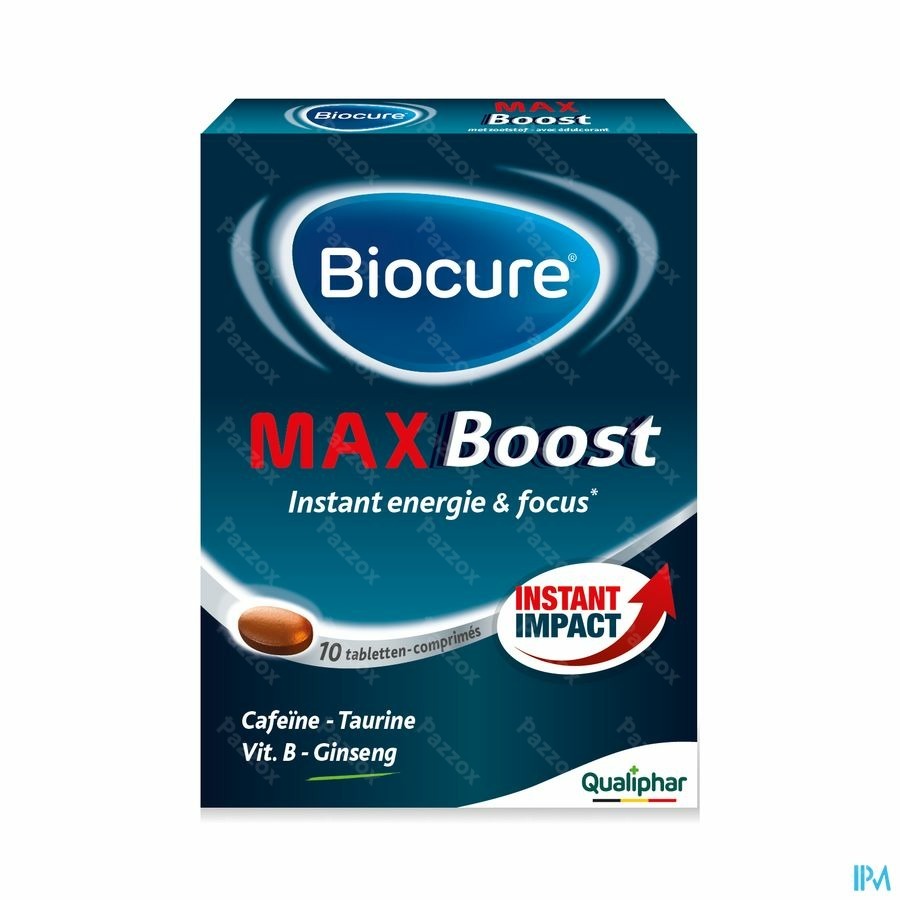 Biocure MAX Boost Instant Energie & Concentratie Vitamine 10 Tabletten