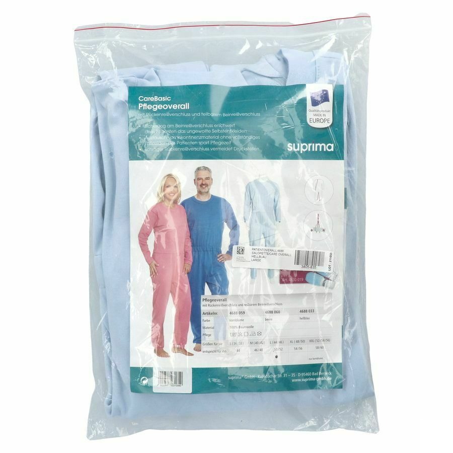 Suprima 4688 Salopette Ferm. Eclair Bleu Clair l