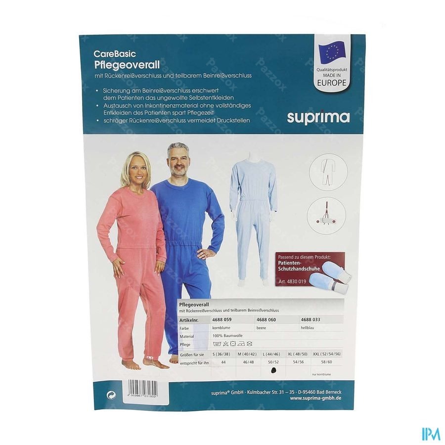 Suprima 4688 Salopette Ferm. Eclair Homard l