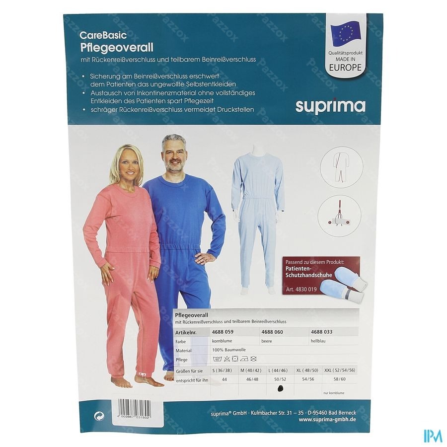 Suprima 4688 Salopette Ferm. Eclair Homard l