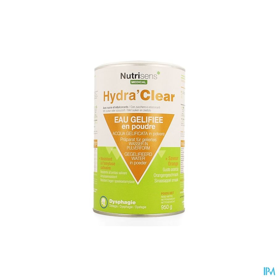 Hydra Clear Sucre Edulcorants Orange 950g