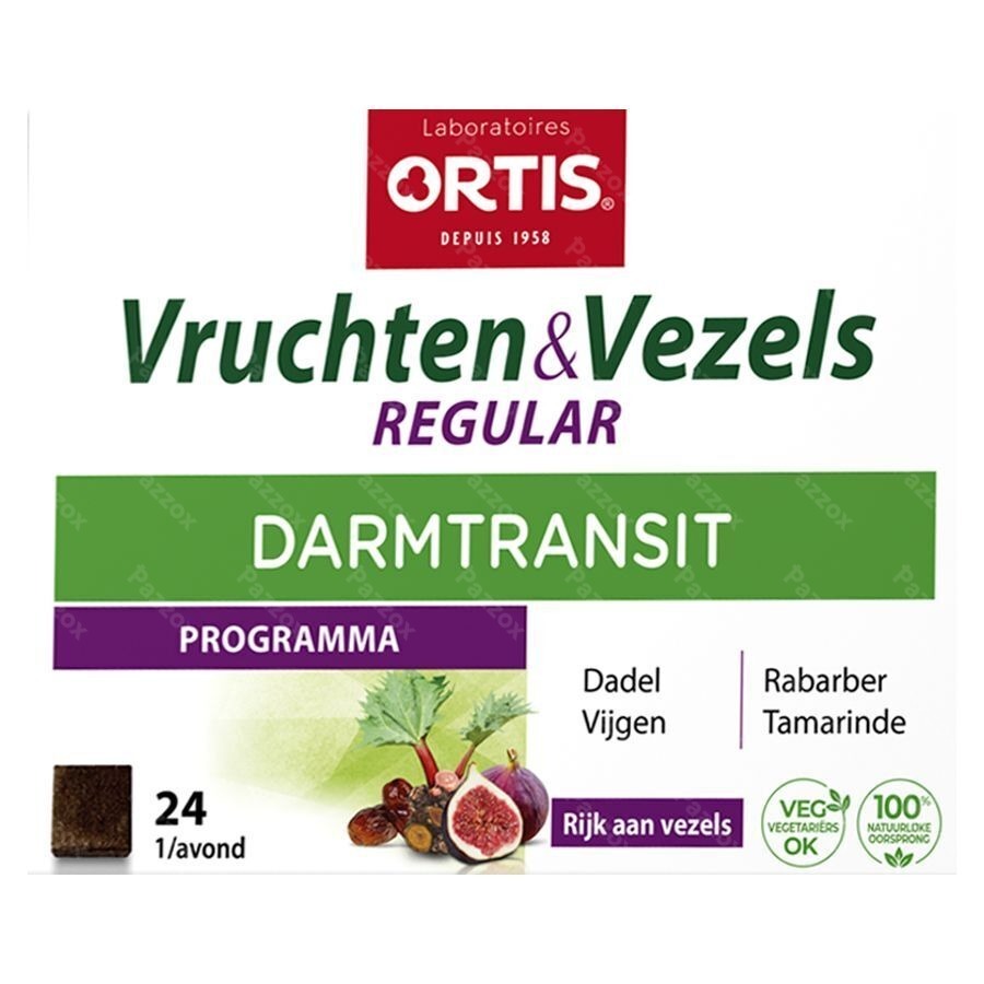 Ortis Vruchten & Vezels Regular Blokjes 24