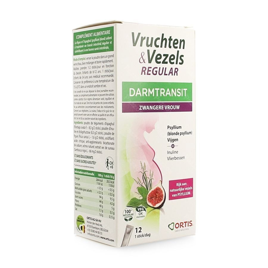 Ortis Vruchten&vezels Regular Sticks 12