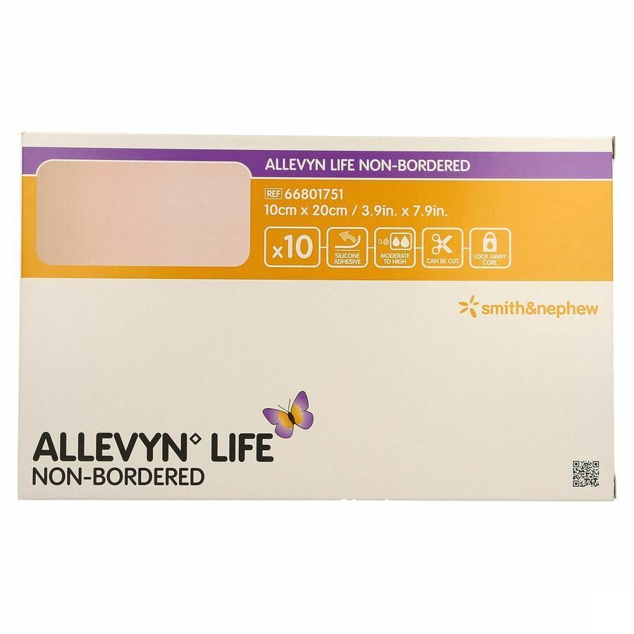 Allevyn Life Non Bordered 10x20cm 10 66801751