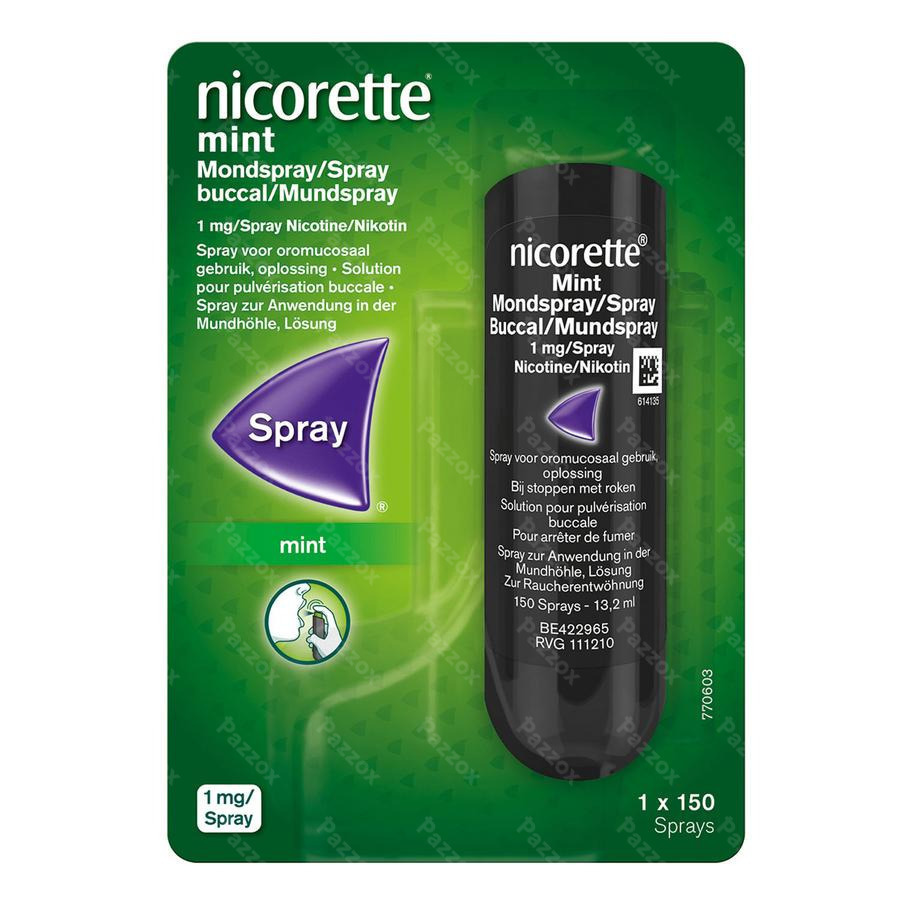 Nicorette Mint 1mg Mondspray Z/suiker 150