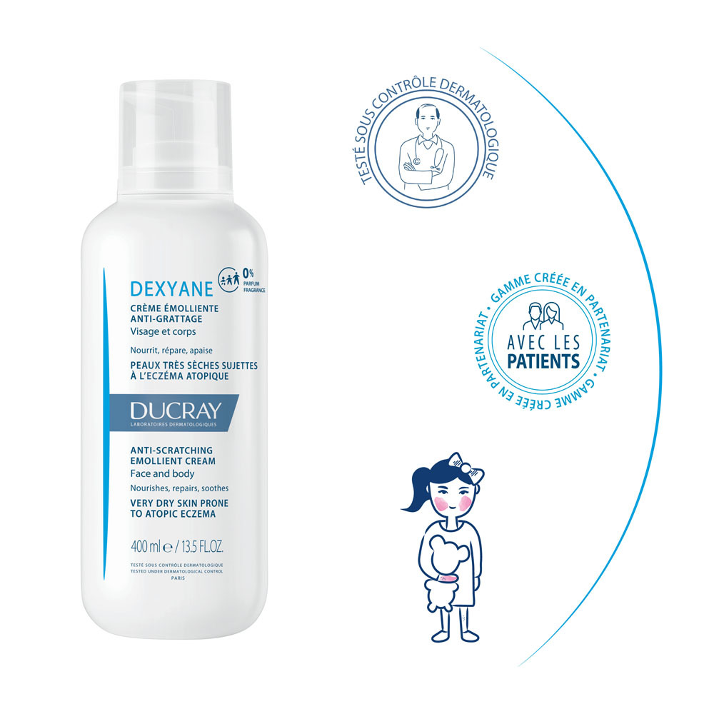 Ducray Dexyane Creme Emollient A/grattage 400ml