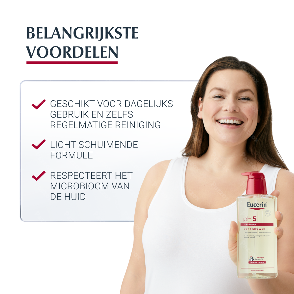 Eucerin pH5 Soft Showergel Droge en Gevoelige Huid Pompfles 400ml