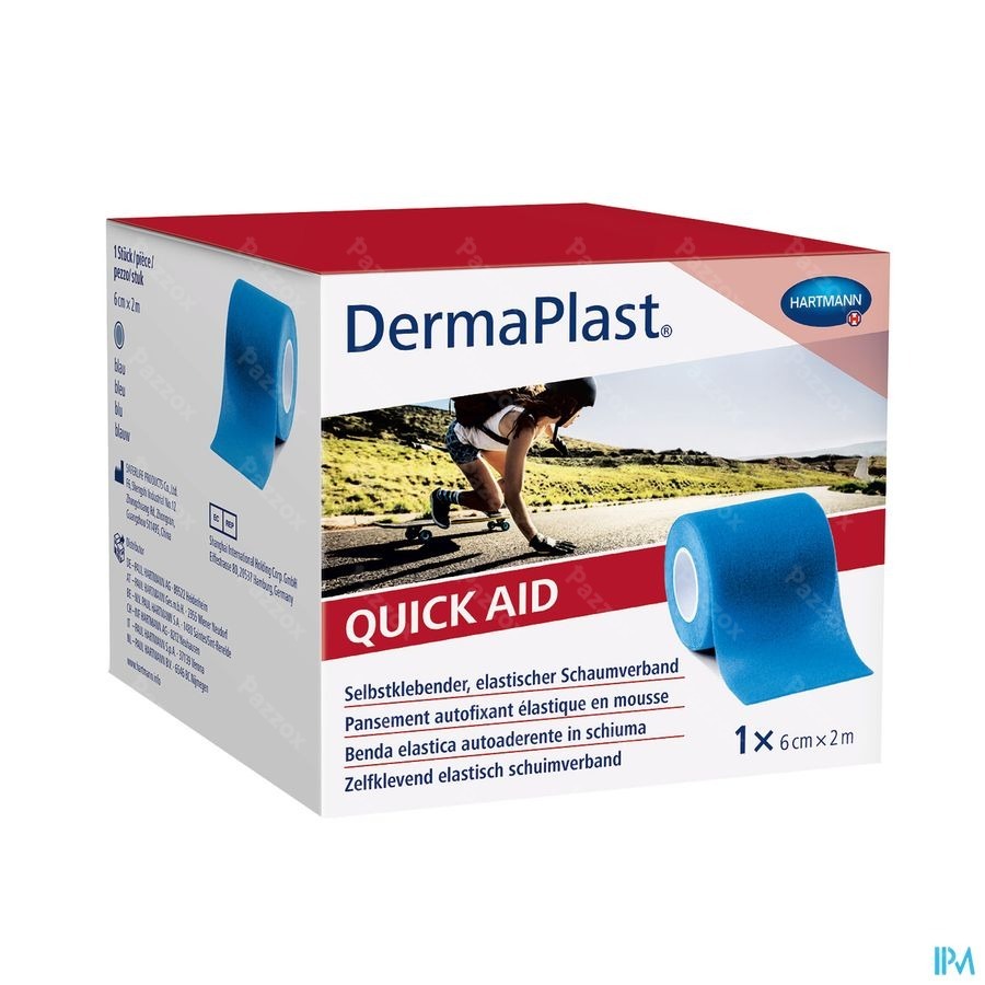 Dp Quickaid 6cm X 2m,blauw 1 P/s