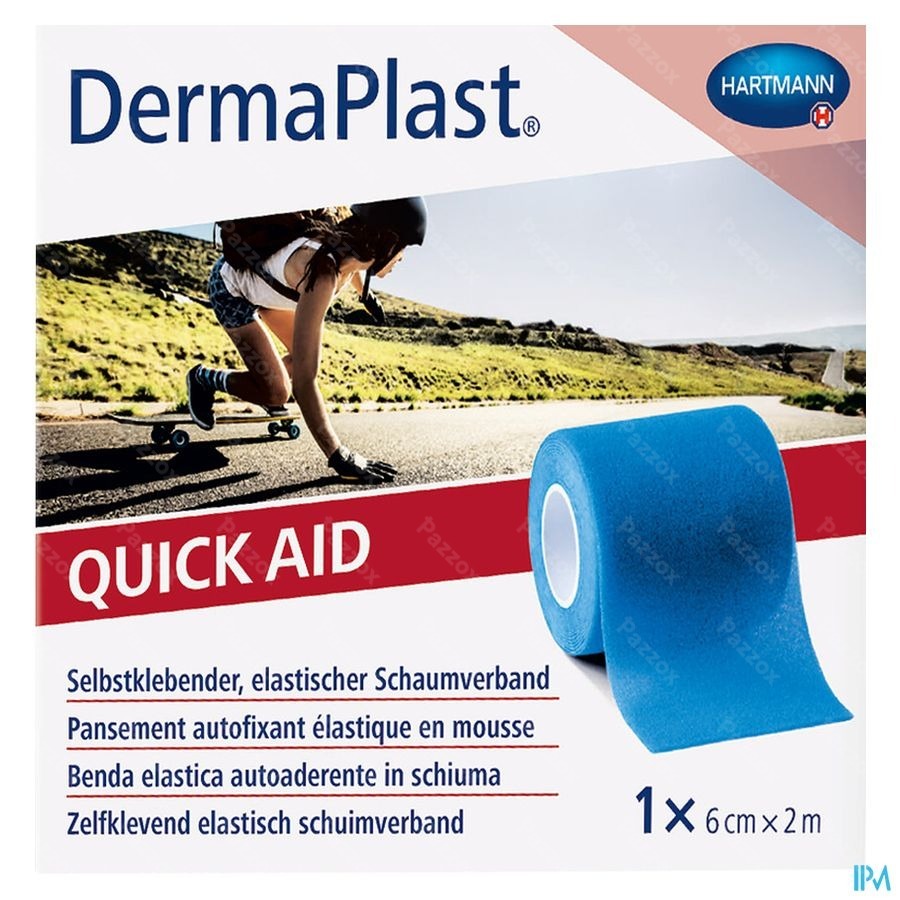 Dp Quickaid 6cm X 2m,blauw 1 P/s