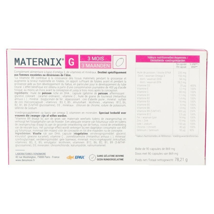 Maternix G Grossesse 90 Caps