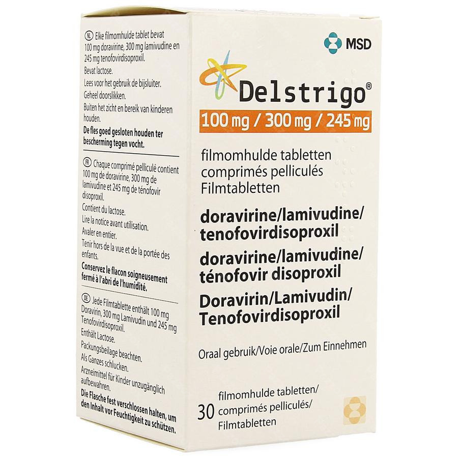 Delstrigo 100mg/300mg/245mg Comp Pell 30