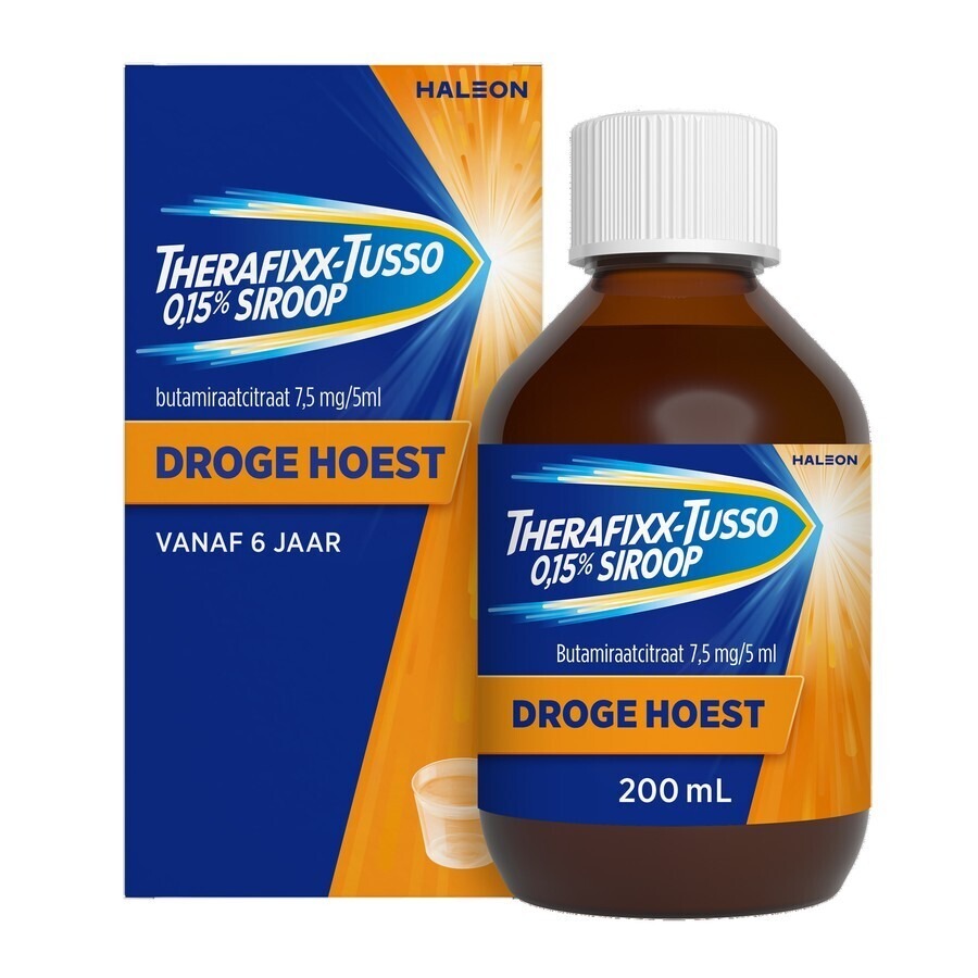 Therafixx-Tusso 0,15% Droge Hoest Siroop 200ml