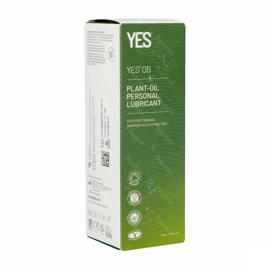 Yes Ob Glijmiddel Basis Plant. Olie Tube 80ml