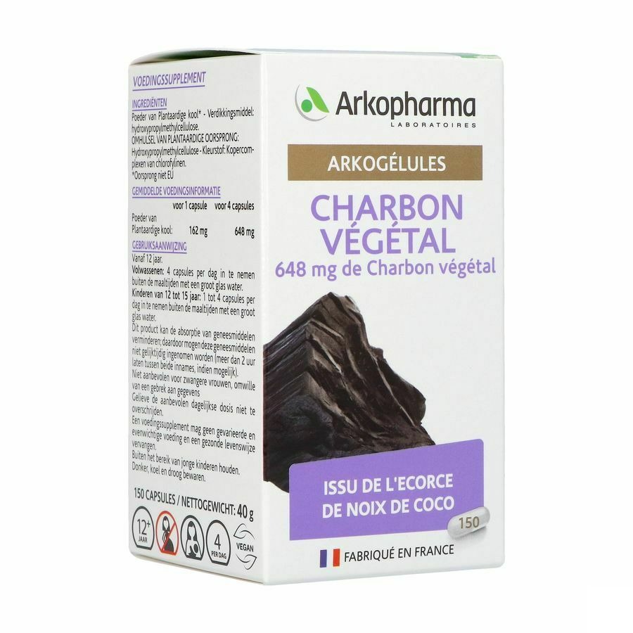 Arkogelules Charbon Vegetal Caps 150