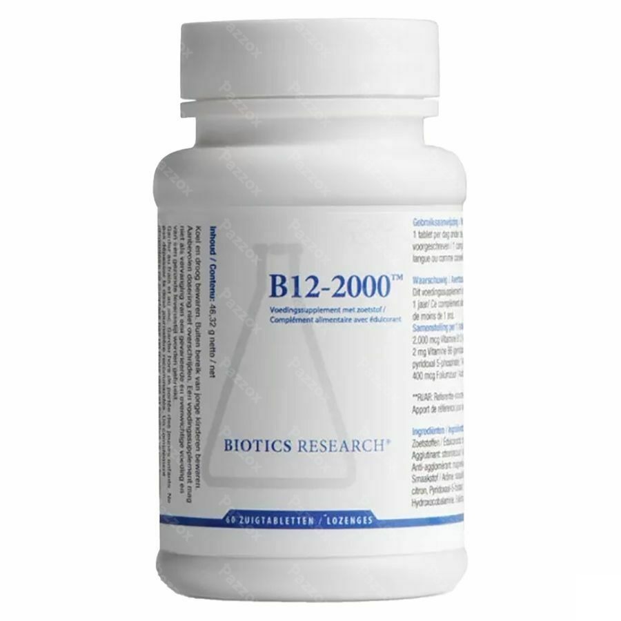 Biotics B12-2000 60 zuigtabletten