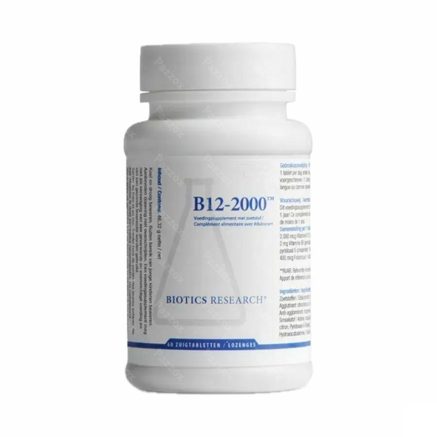 Biotics B12-2000 60 zuigtabletten
