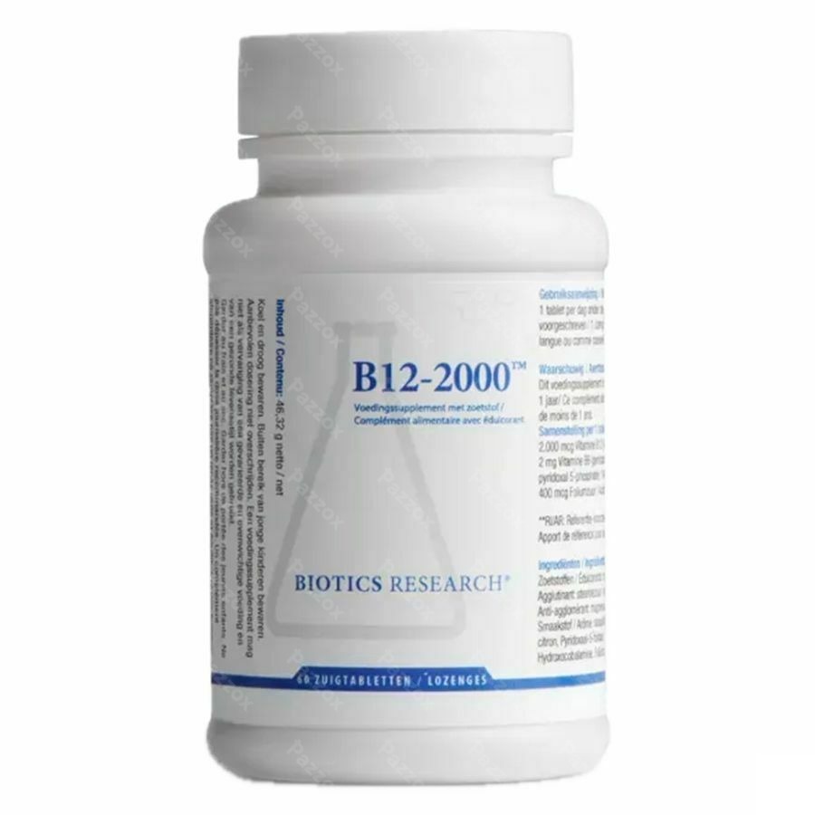 Biotics B12-2000 60 zuigtabletten