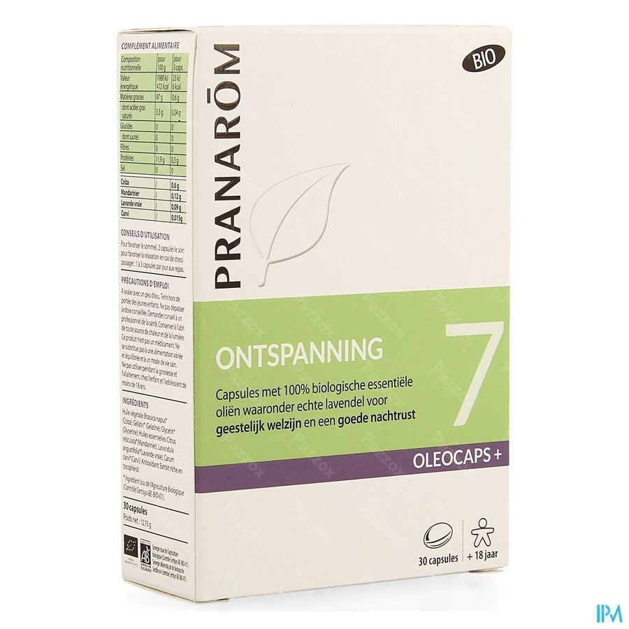 Pranarôm OleoCaps + Bio 7 Ontspanning 30 Capsules