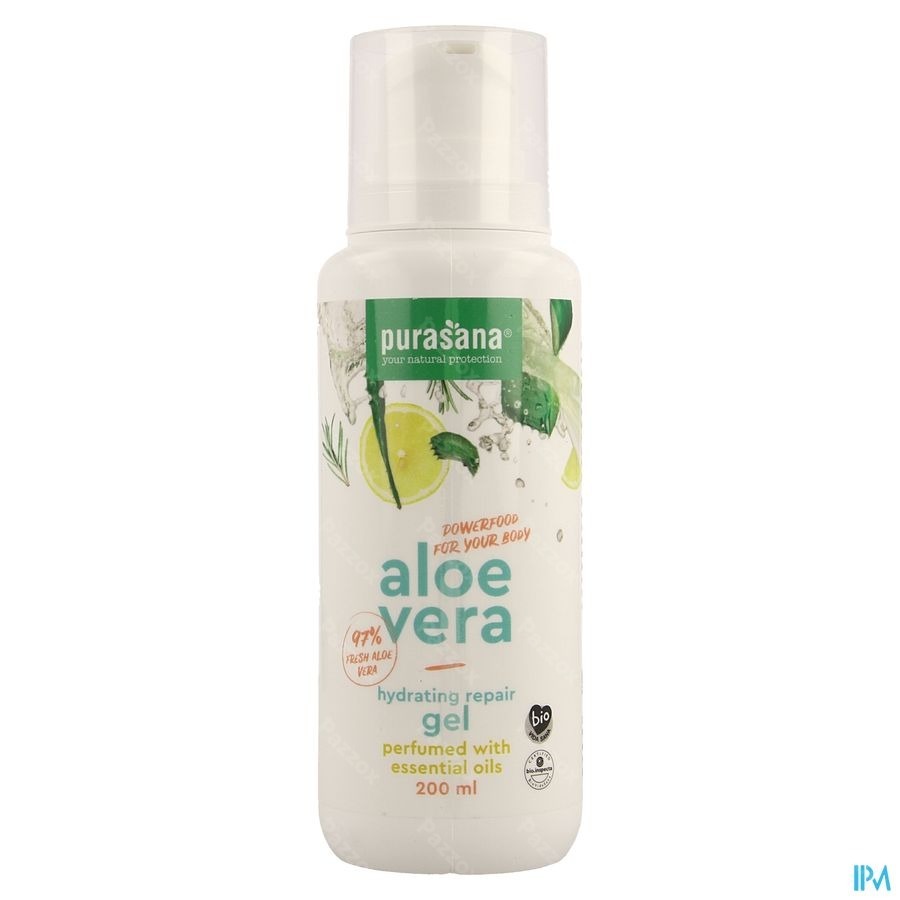 Purasana Aloë Vera Pure Gel Geparfumeerd met Essentiële Oliën 200ml
