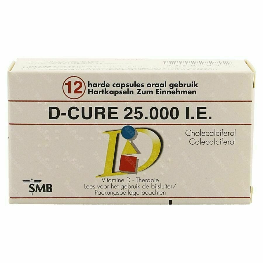 D-Cure 25000iu Vitamine D 12 Harde Capsules