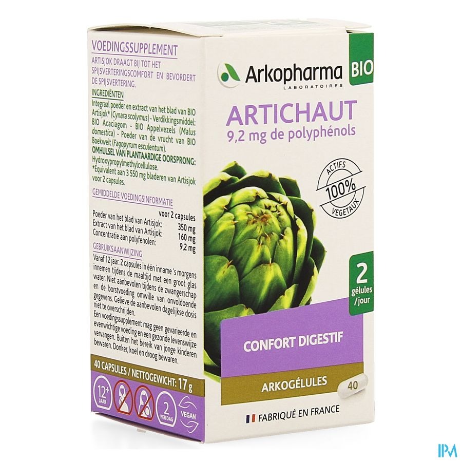 Arkogelules Artichaut Bio Caps 40