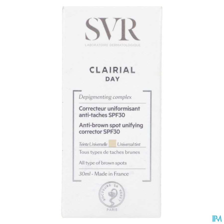 SVR Clairial Day Egaliserende Dagcrème Anti-Pigment SPF30 30ml