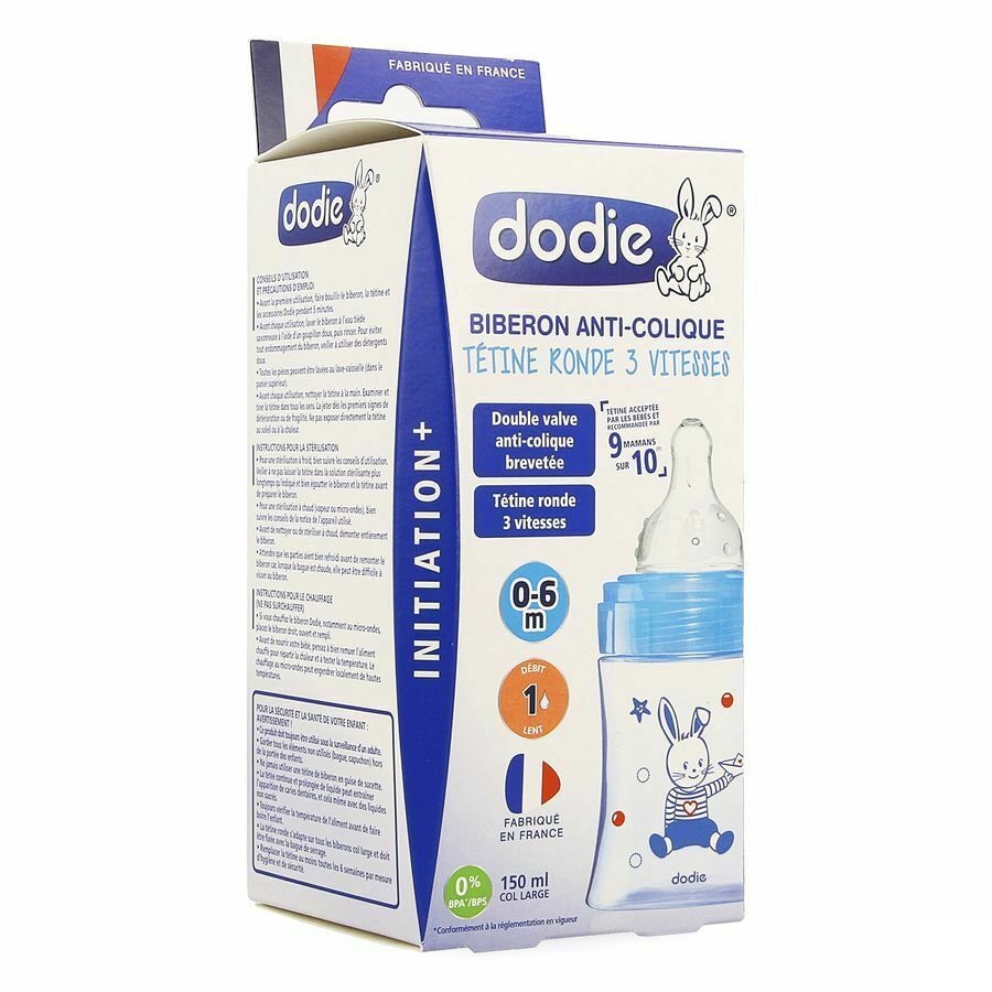 Dodie Biberon Initiation+ Bateau Bleu 150ml
