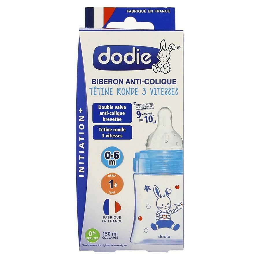 Dodie Biberon Initiation+ Bateau Bleu 150ml