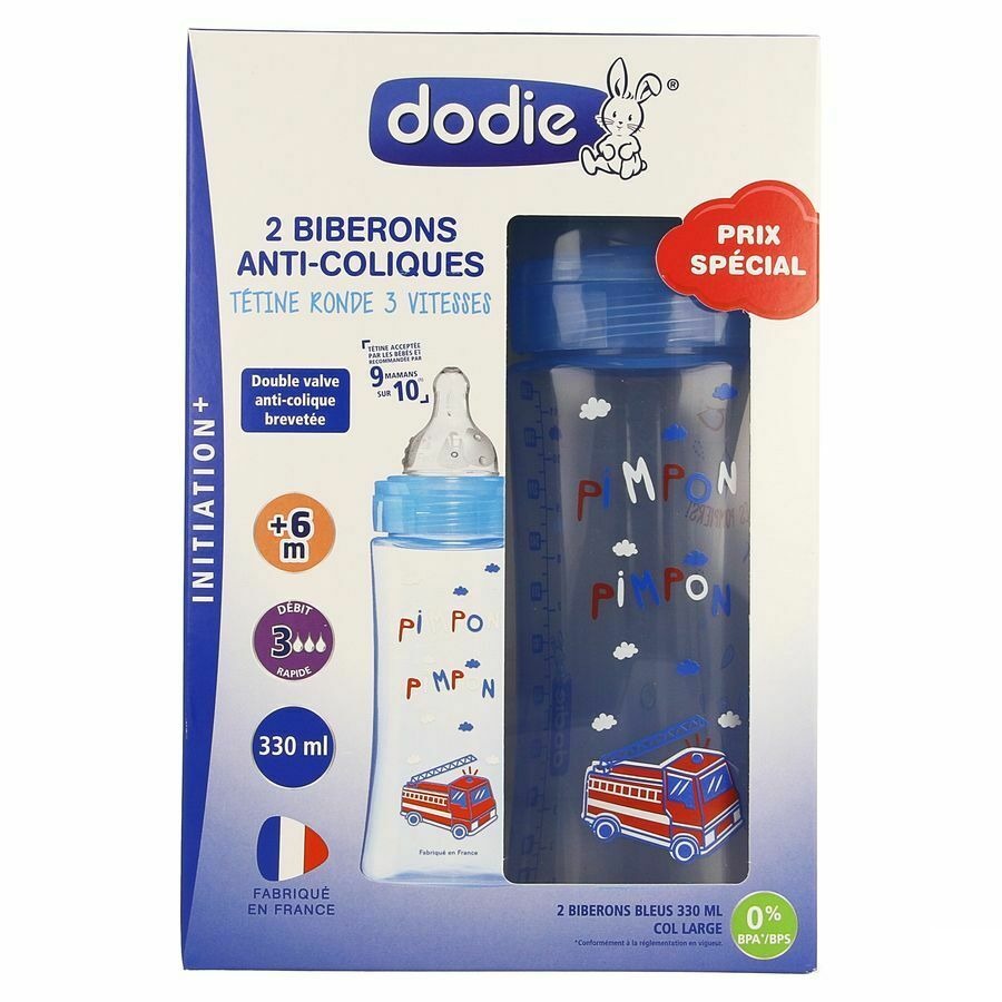 Dodie Kit Biberon Initiation+ Garcon 330ml 2