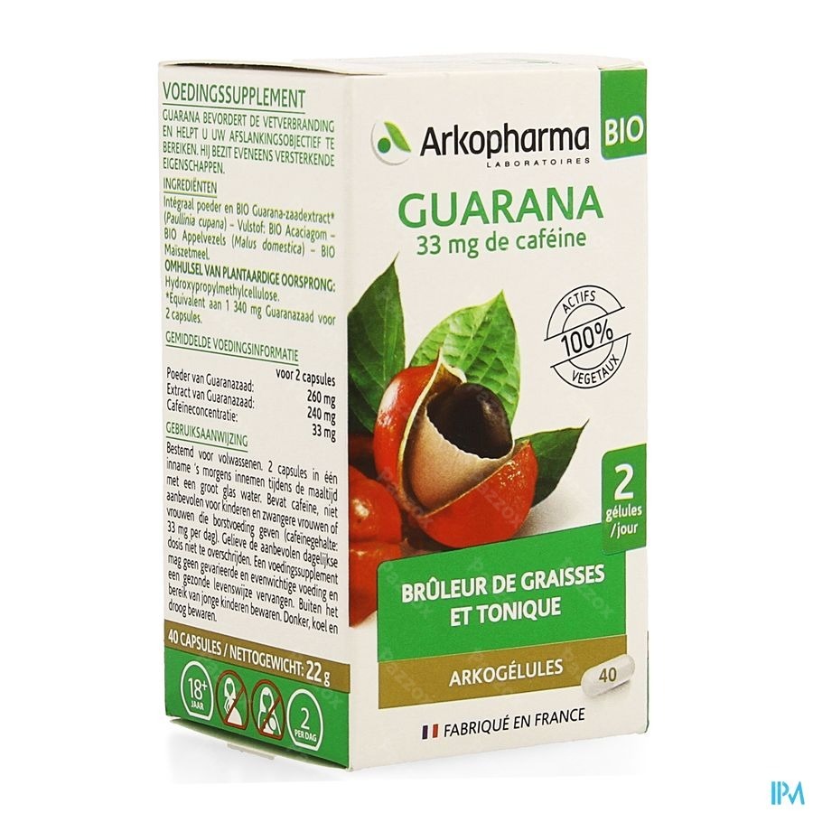 Arkogelules Guarana Bio Caps 40