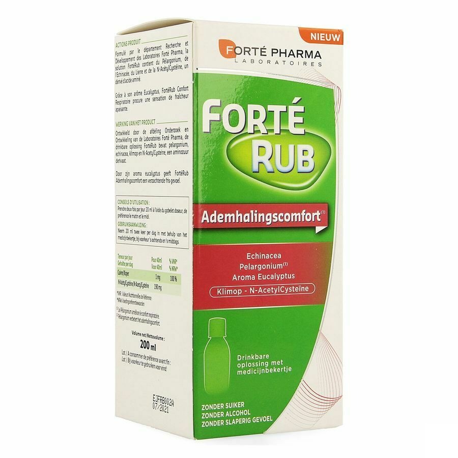 Forterub Ademhalingscomfort Zonder Suiker Siroop 200ml