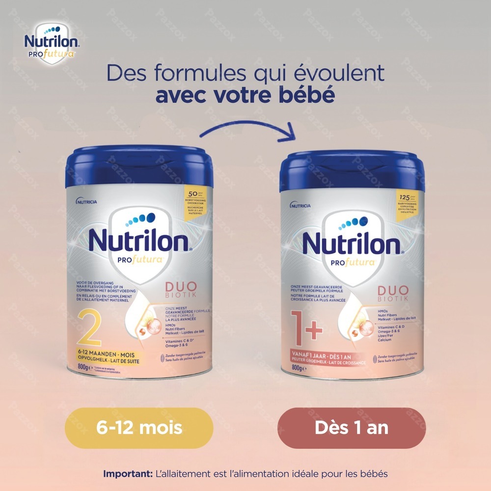 Profutura 1+ composition unique Duobiotik Lait de croissance enfants dès 1 an Poudre Boite 800g