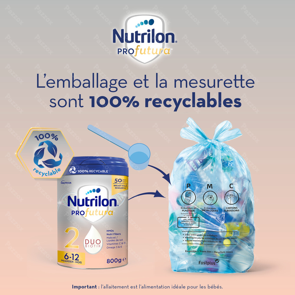 Profutura 1+ composition unique Duobiotik Lait de croissance enfants dès 1 an Poudre Boite 800g