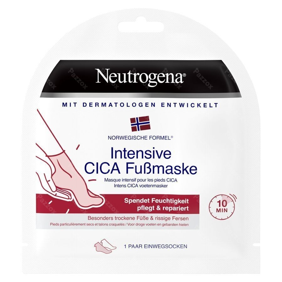 Neutrogena Intens CICA Voetenmasker Droge en Gebarsten Voeten 1 Paar 