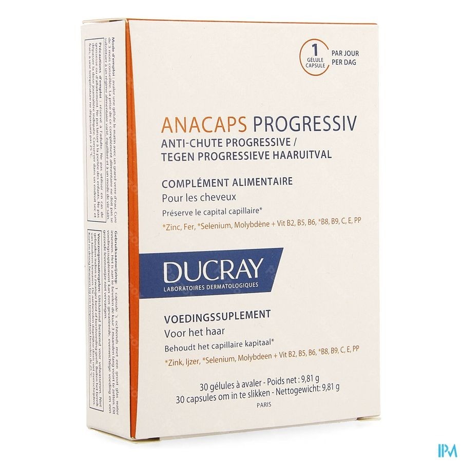 Ducray Anacaps Progressiv A/chute Caps 30
