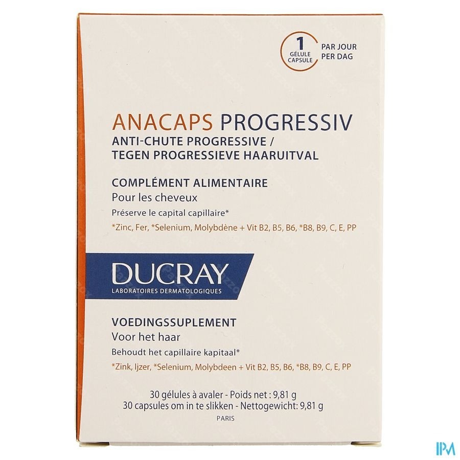 Ducray Anacaps Progressiv A/chute Caps 30