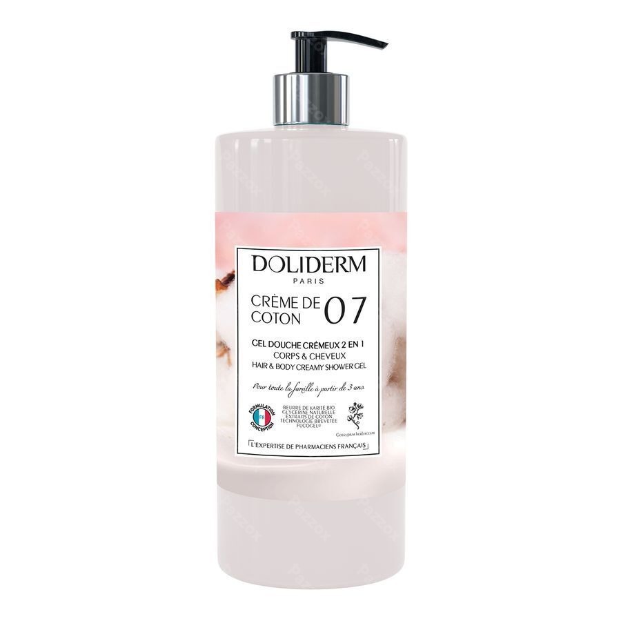 Doliderm Gel Douche 2en1 Creme De Coton 1l