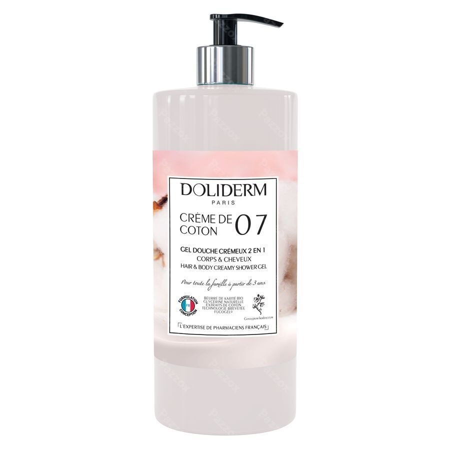 Doliderm Gel Douche 2en1 Creme De Coton 1l