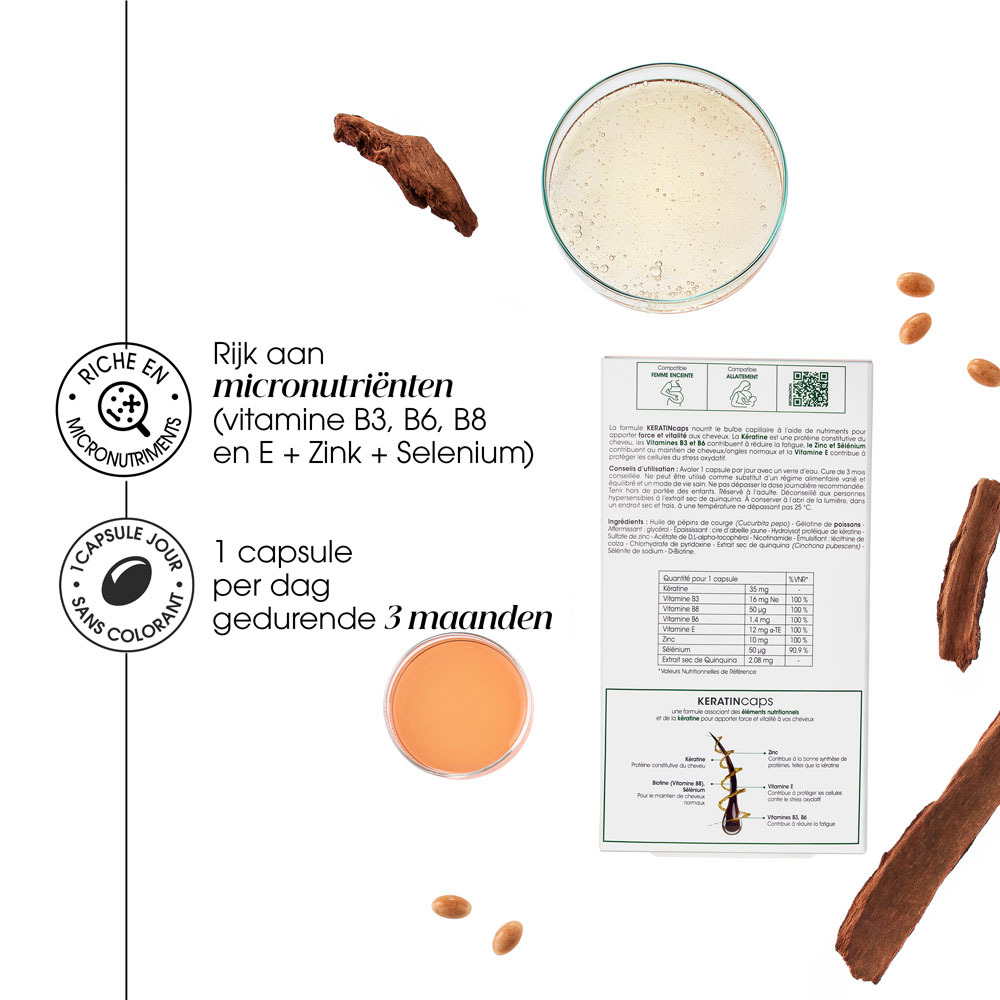 Klorane Capillaire Karatincaps Kracht en Vitaliteit 3x30 Capsules