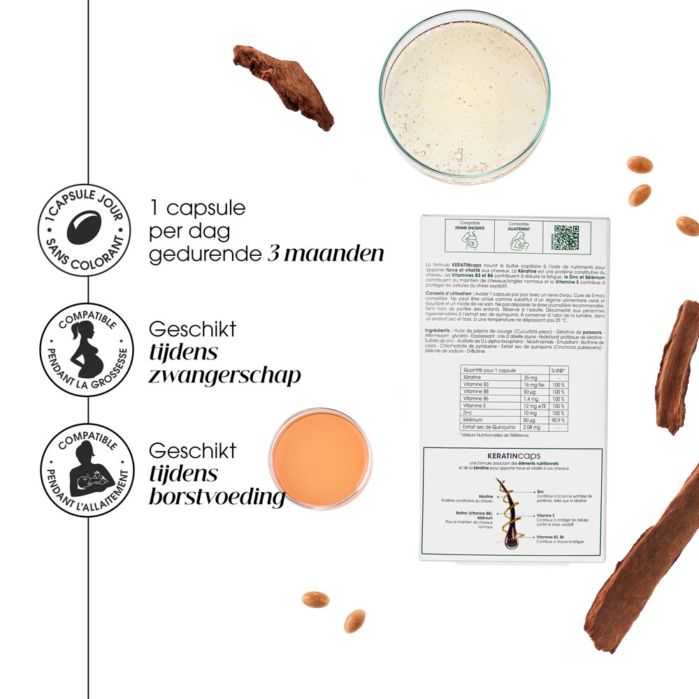 Klorane Capillaire Karatincaps Kracht en Vitaliteit 3x30 Capsules